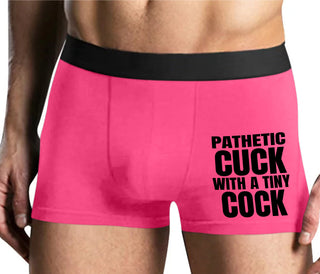 Pathetic Cuck With A Tiny Cock - Mens Pink Boxer Brief