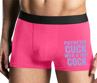 Pathetic Cuck With A Tiny Cock - Mens Pink Boxer Brief