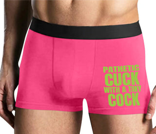 Pathetic Cuck With A Tiny Cock - Mens Pink Boxer Brief