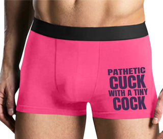 Pathetic Cuck With A Tiny Cock - Mens Pink Boxer Brief