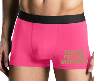 Please Peg Me Mistress - Mens Pink Boxer Brief