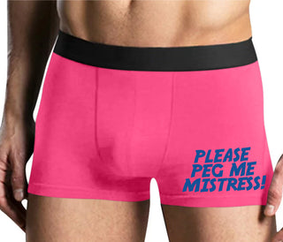 Please Peg Me Mistress - Mens Pink Boxer Brief