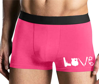 Police Love - Mens Pink Boxer Brief