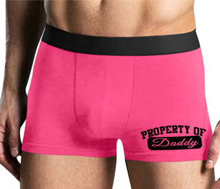 Property Of Daddy - Athletic Look - Mens Pink Boxer Brief