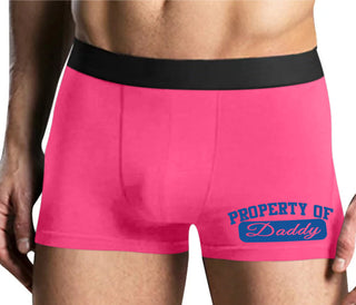 Property Of Daddy - Athletic Look - Mens Pink Boxer Brief