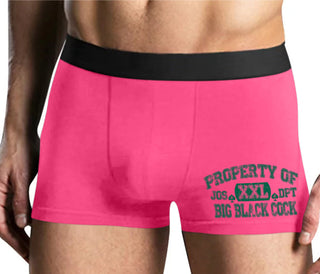 Property Of Big Black Cock - Jack Of Spades - Mens Pink Boxer Brief