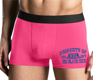 Property Of Big Black Cock - Jack Of Spades - Mens Pink Boxer Brief
