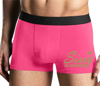 Sissy In Training - Mens Pink Boxer Brief