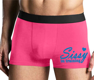 Sissy In Training - Mens Pink Boxer Brief
