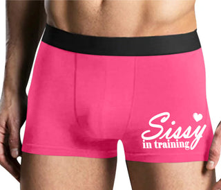Sissy In Training - Mens Pink Boxer Brief