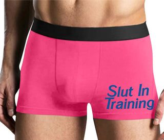 Slut In Training - Mens Pink Boxer Brief