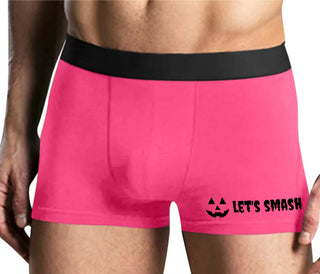 Let's Smash Pumpkins - Mens Pink Boxer Brief