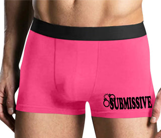 Submissive - Cuff Logo - Mens Pink Boxer Brief