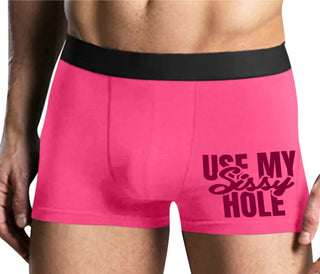 Use My Sissy Hole - Mens Pink Boxer Brief