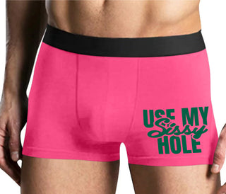Use My Sissy Hole - Mens Pink Boxer Brief