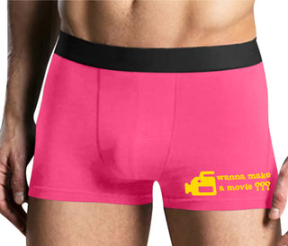 Wanna Make A Movie - Mens Pink Boxer Brief