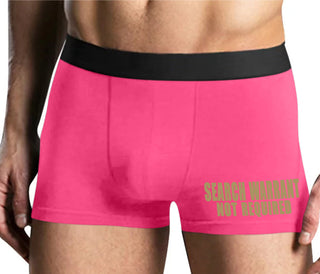 Search Warrant Not Required - Mens Pink Boxer Brief