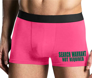 Search Warrant Not Required - Mens Pink Boxer Brief