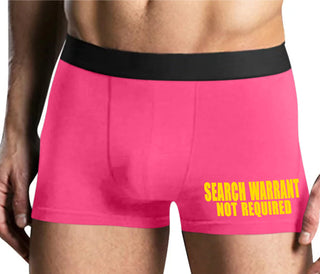 Search Warrant Not Required - Mens Pink Boxer Brief