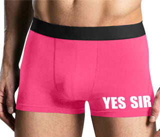 Yes Sir - Mens Pink Boxer Brief