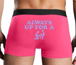 Always Up For A Threesome - Pink Boxer Brief