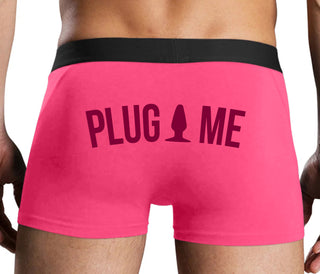 Anal Plug Me - Pink Boxer Brief