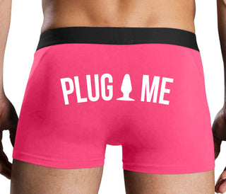Anal Plug Me - Pink Boxer Brief