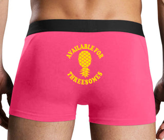 Available for Threesomes - Swinger Pineapple - Pink Boxer Brief