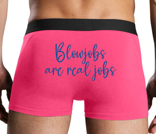 Blow Jobs Are Real Jobs - Pink Boxer Brief