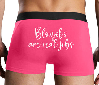 Blow Jobs Are Real Jobs - Pink Boxer Brief