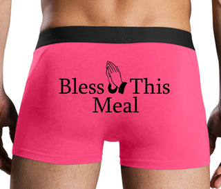 Bless This Meal - Pink Boxer Brief