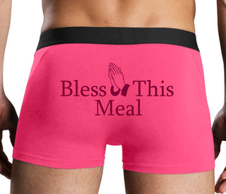 Bless This Meal - Pink Boxer Brief