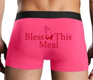 Bless This Meal - Pink Boxer Brief