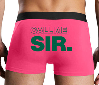 Call Me Sir - Pink Boxer Brief