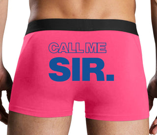 Call Me Sir - Pink Boxer Brief