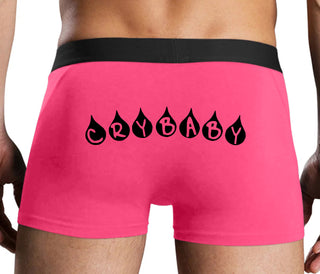 Crybaby Tear Design - Pink Boxer Brief