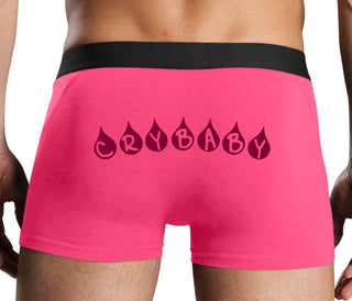 Crybaby Tear Design - Pink Boxer Brief