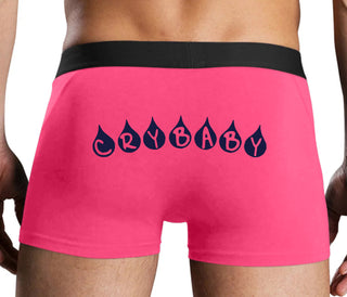 Crybaby Tear Design - Pink Boxer Brief