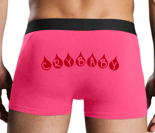 Crybaby Tear Design - Pink Boxer Brief