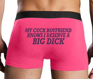 My Cuck Boyfriend Knows I Deserve A Big Dick - Pink Boxer Brief