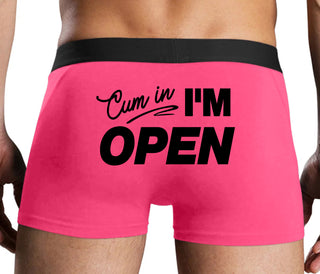 Cum In I'm Open - Pink Boxer Brief