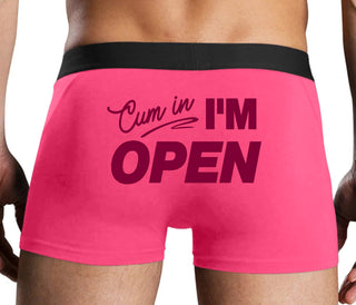 Cum In I'm Open - Pink Boxer Brief