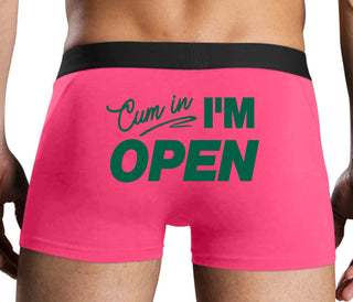 Cum In I'm Open - Pink Boxer Brief