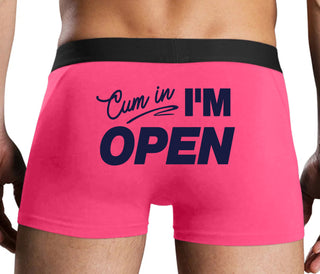 Cum In I'm Open - Pink Boxer Brief