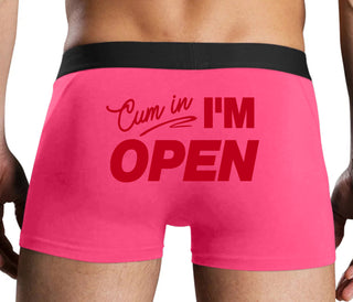 Cum In I'm Open - Pink Boxer Brief