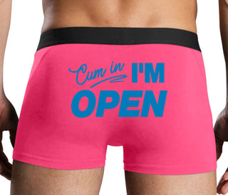 Cum In I'm Open - Pink Boxer Brief