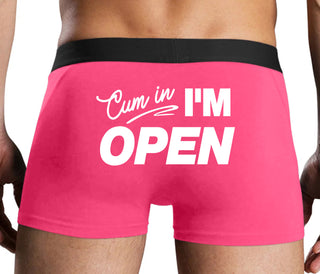 Cum In I'm Open - Pink Boxer Brief