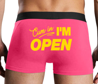 Cum In I'm Open - Pink Boxer Brief