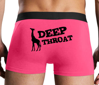 Deep throat - Giraffe Funny Logo - Pink Boxer Brief
