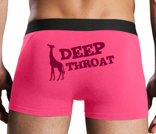 Deep throat - Giraffe Funny Logo - Pink Boxer Brief